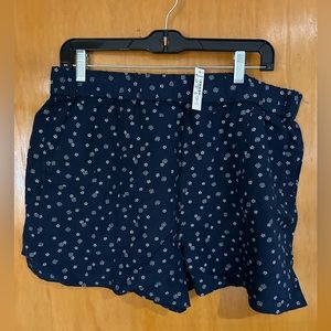 NWT Madewell Linen-Blend Easy Pull-On Shorts in Bandana Flower
